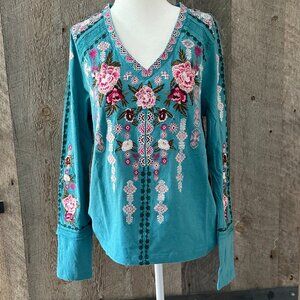 Sundance Embroidered Floral Shirt